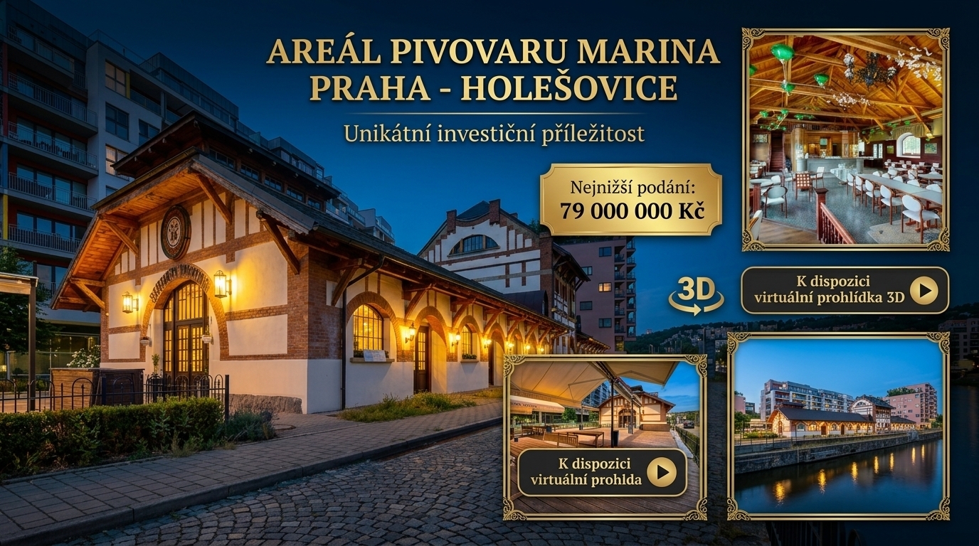 Areál Pivovaru Marina na břehu Vltavy, Praha – Holešovice